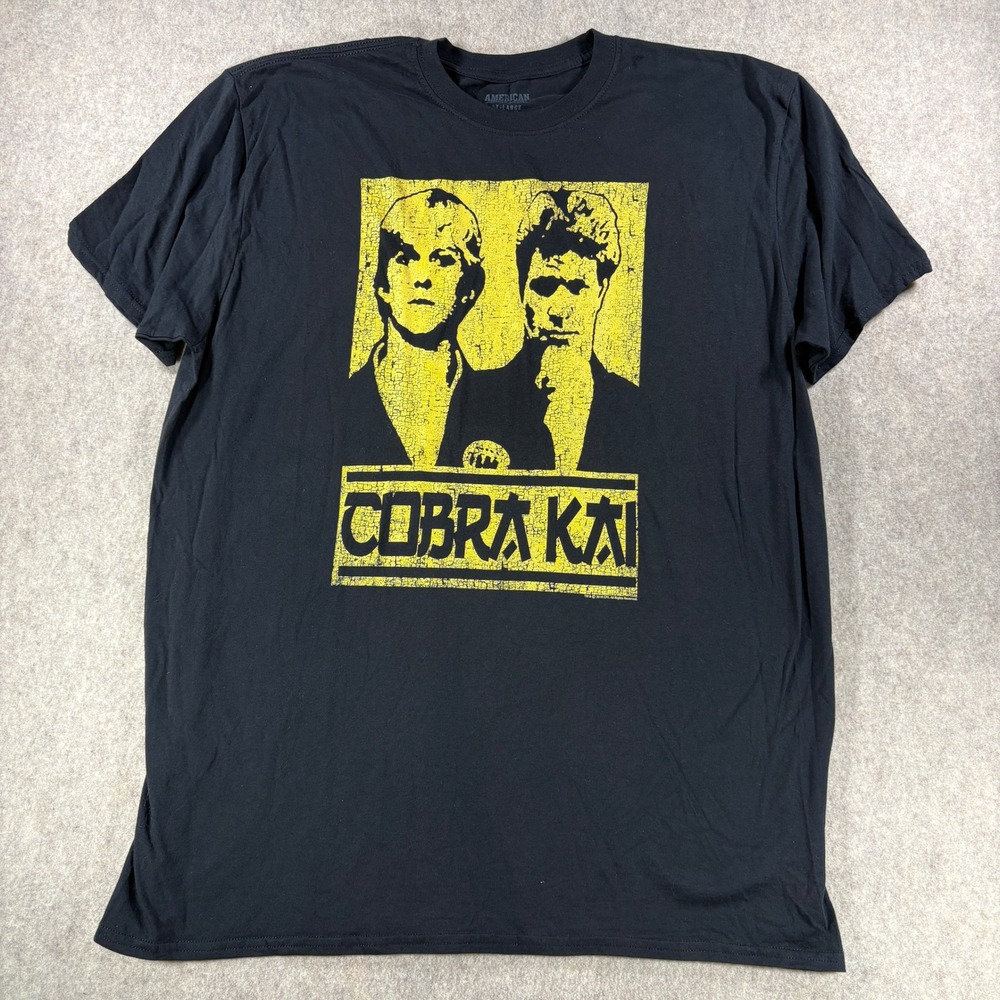 Cobra Kai T Shirt Mens 2XL Black Karate Kid Johnny Lawrence Daniel LaRusso Tee